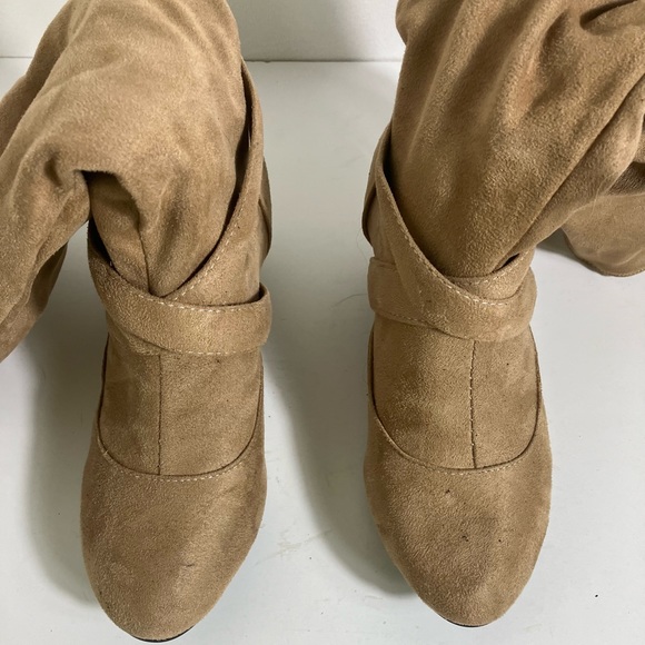 Vero Cuoio Women’s Tan Suade Dress Heeled Boots - Picture 4 of 11